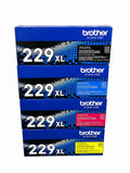 Brother TN229XL Genuine OEM Toner 4 Pack TN-229XL Black Cyan Magenta Yellow